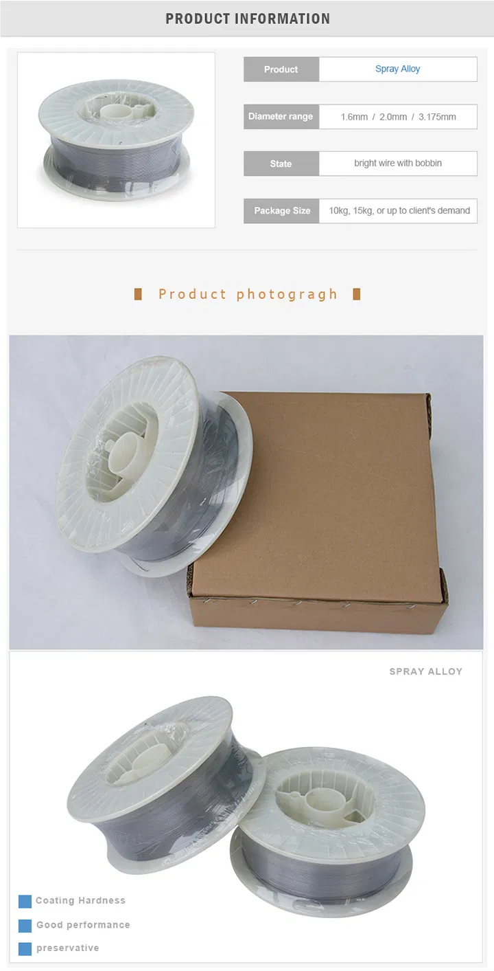 Büyük stoklar Termal püskürtme tel Tafa 24ca Tel 0Cr25Al5 1.6mm 2.0mm 0