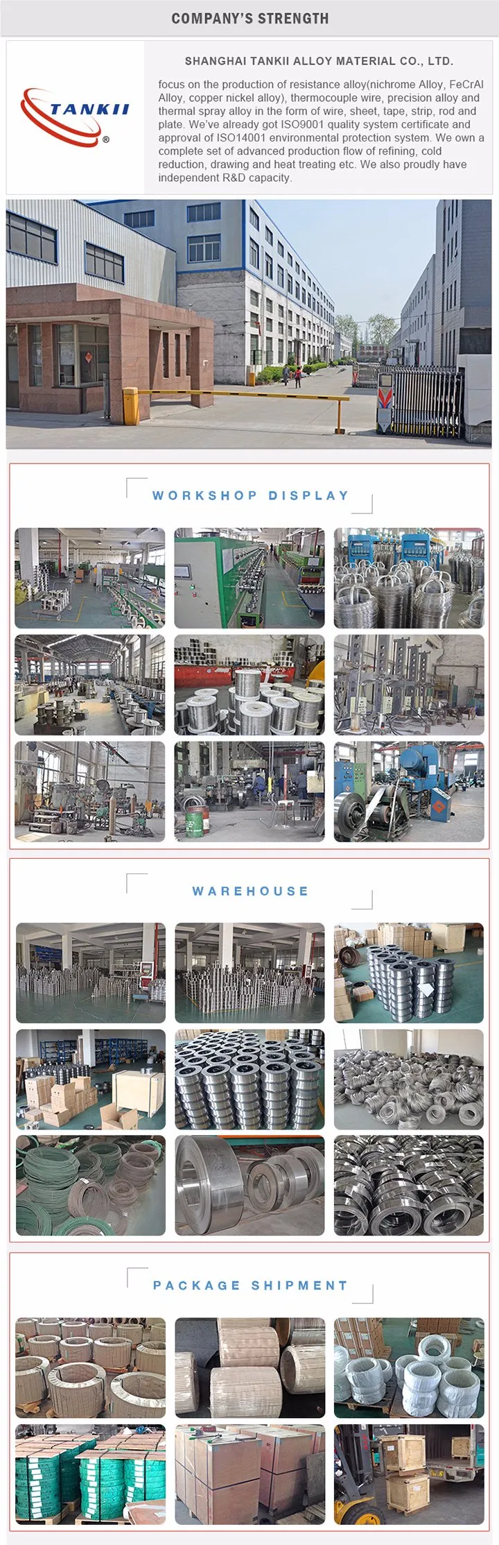 Isıtma ve ısı yönetimi için Constantan elektrikli ısı bandı CuNi 44 3